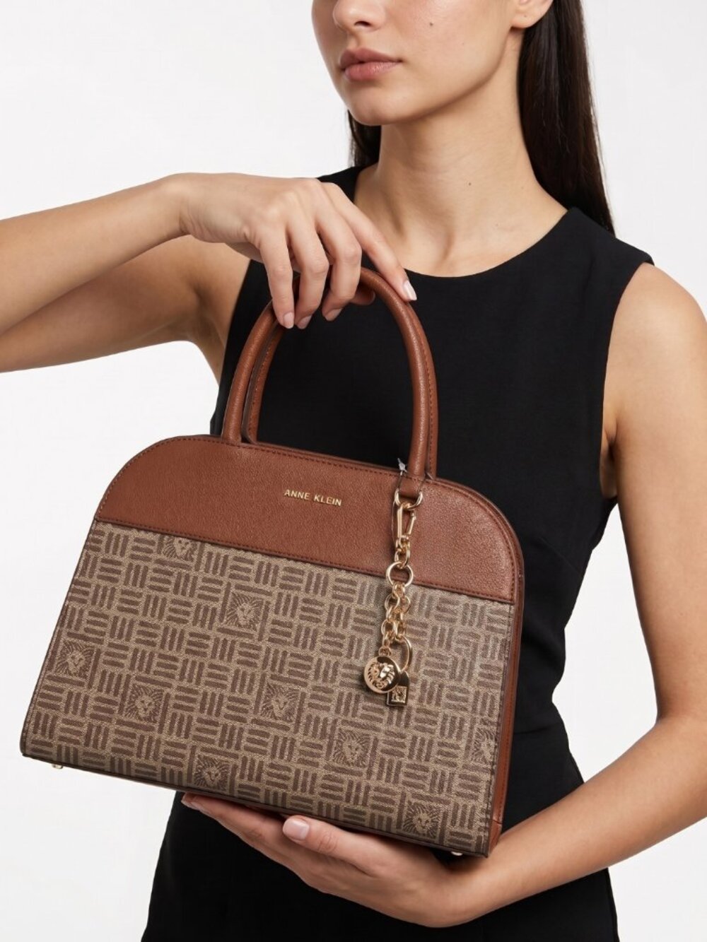 Anne Klein Brown Dome Satchel Crossbody NWT